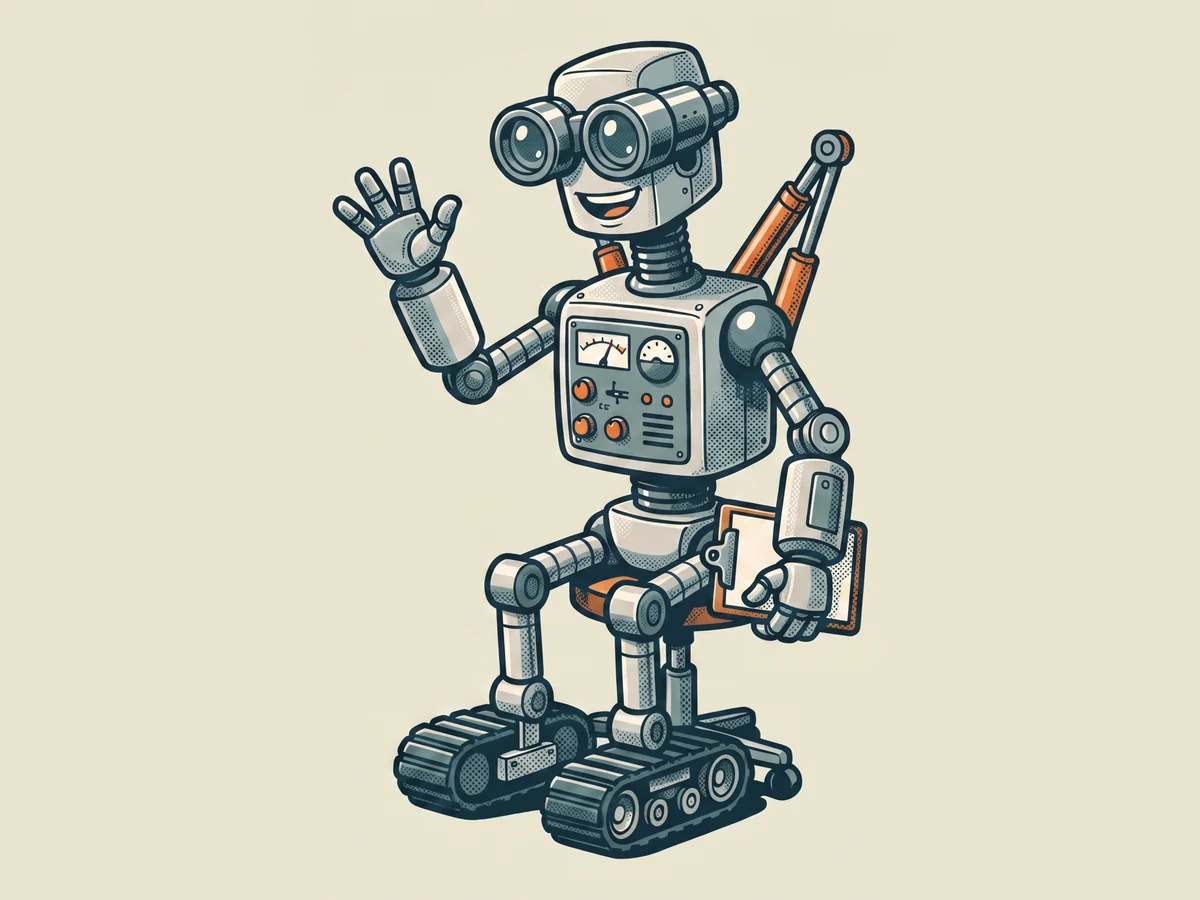 Robot waving hello